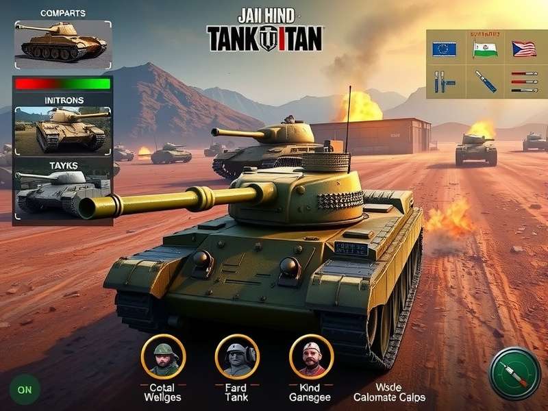 Jai Hind Tank Titan customization options showing different tanks